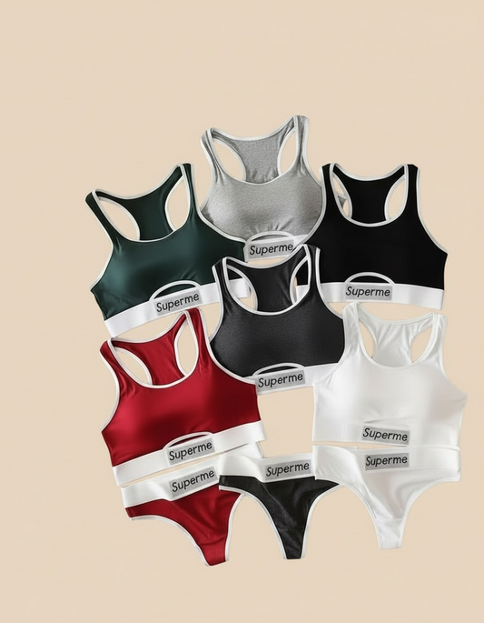 Stretch Sports Bra Panty Combo for Women