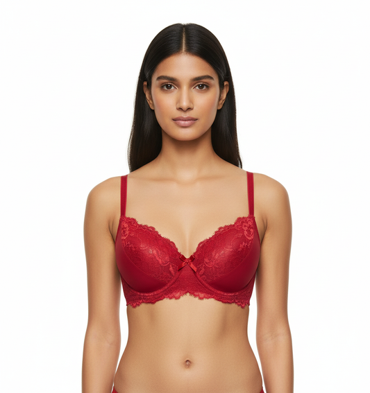 Luxury Red Lace Bra for Women Shy Wears Pakistan
